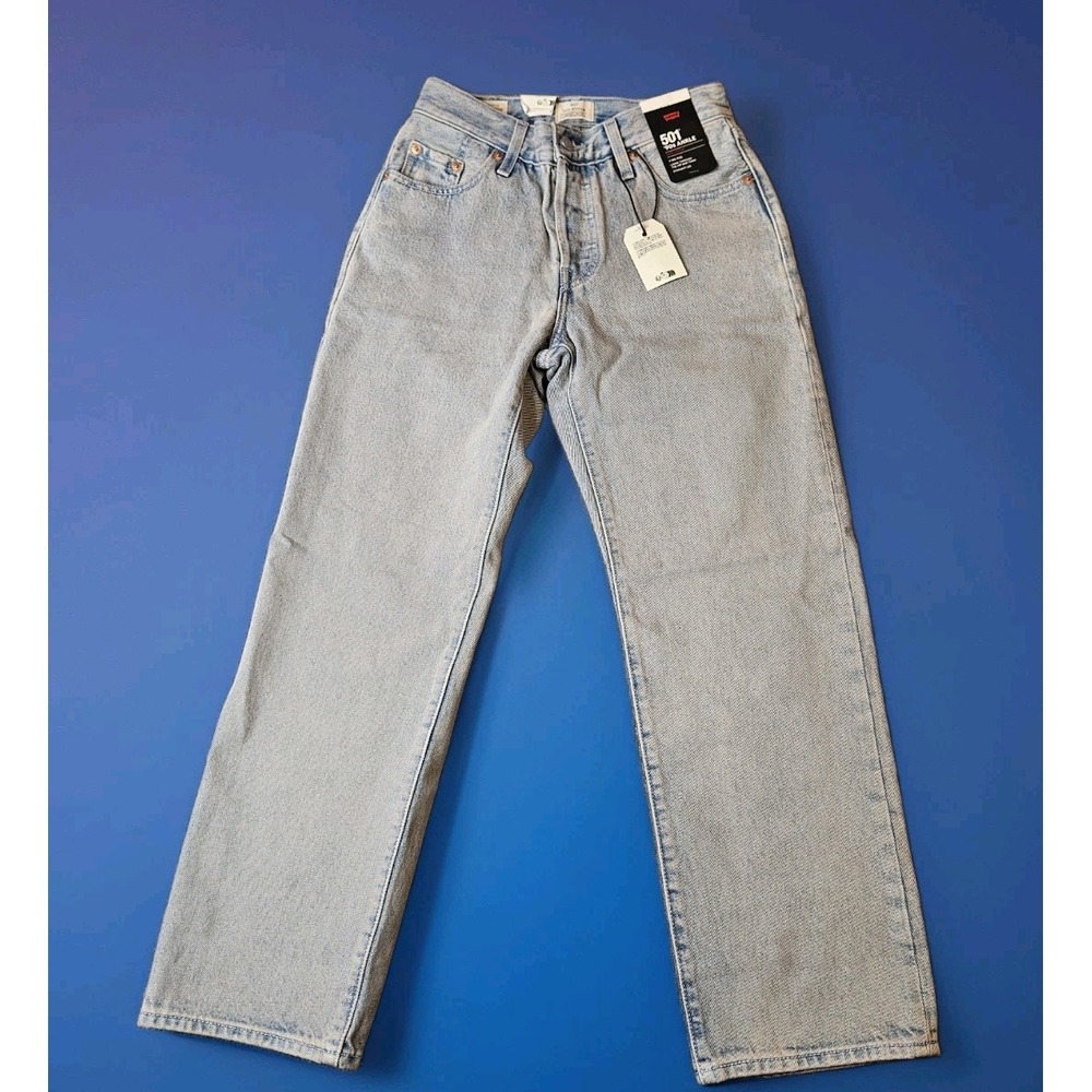 NWT Levi's Women's 501 90s Ankle Jeans Size 23 Antique Light Wash Midrise - Picture 2 of 9
